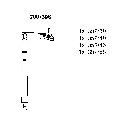 300/696 BREMI Комплект проводов зажигания (фото 1)