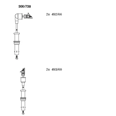 300/738 BREMI Комплект проводов зажигания (фото 1)