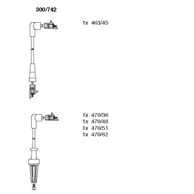300/742 BREMI Комплект проводов зажигания (фото 1)