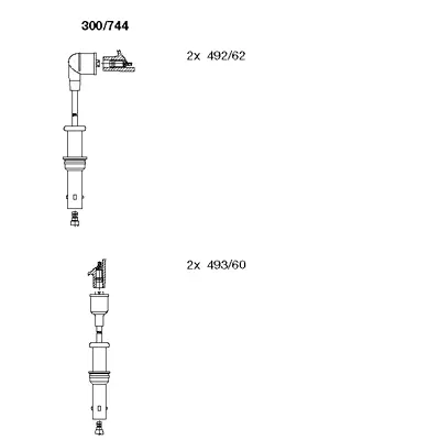 300/744 BREMI Комплект проводов зажигания (фото 1)