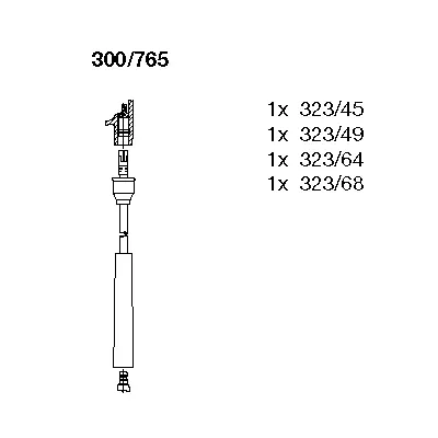 300/765 BREMI Комплект проводов зажигания (фото 1)