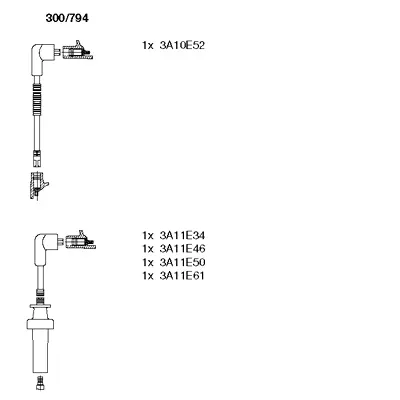 300/794 BREMI Комплект проводов зажигания (фото 1)