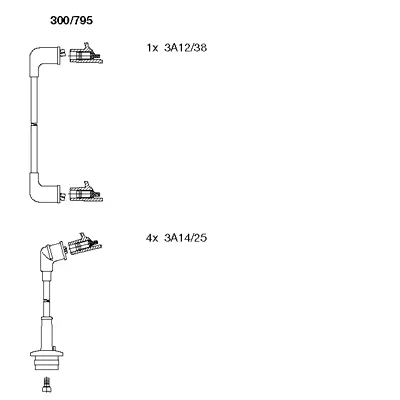 300/795 BREMI Комплект проводов зажигания (фото 1)