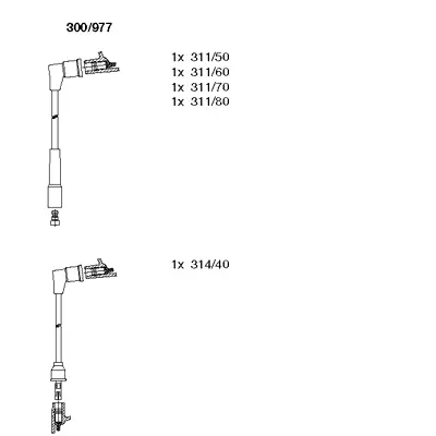 300/977 BREMI Комплект проводов зажигания (фото 1)
