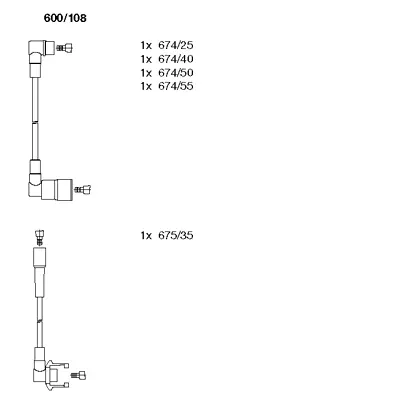 600/108 BREMI Комплект проводов зажигания (фото 1)