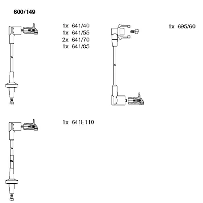 600/149 BREMI Комплект проводов зажигания (фото 1)