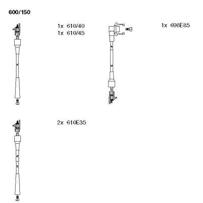 600/150 BREMI Комплект проводов зажигания (фото 1)