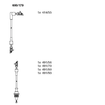 600/179 BREMI Комплект проводов зажигания (фото 1)