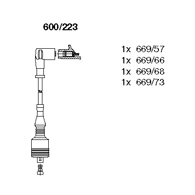 600/223 BREMI Комплект проводов зажигания (фото 1)
