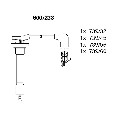 600/233 BREMI Комплект проводов зажигания (фото 1)