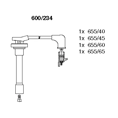 600/234 BREMI Комплект проводов зажигания (фото 1)