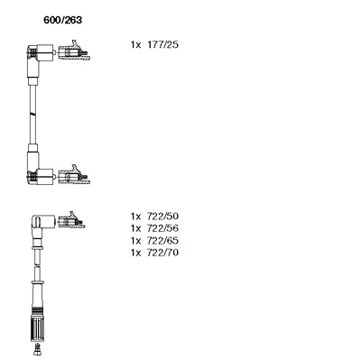 600/263 BREMI Комплект проводов зажигания (фото 1)