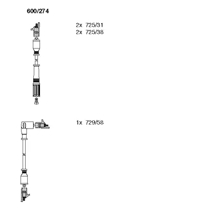 600/274 BREMI Комплект проводов зажигания (фото 1)