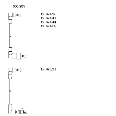 600/285 BREMI Комплект проводов зажигания (фото 1)