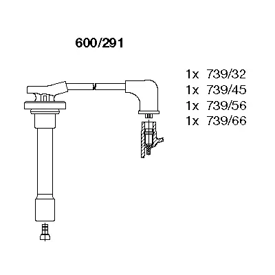 600/291 BREMI Комплект проводов зажигания (фото 1)
