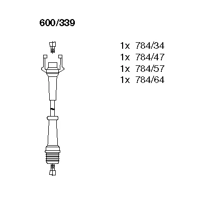 600/339 BREMI Комплект проводов зажигания (фото 1)