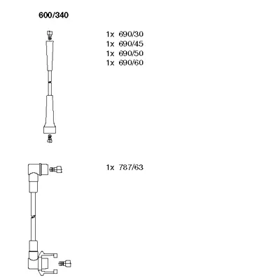600/340 BREMI Комплект проводов зажигания (фото 1)