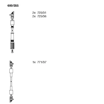 600/355 BREMI Комплект проводов зажигания (фото 1)