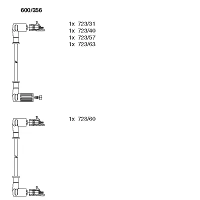 600/356 BREMI Комплект проводов зажигания (фото 1)