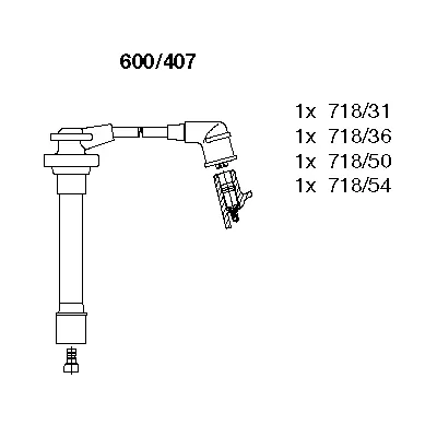 600/407 BREMI Комплект проводов зажигания (фото 1)