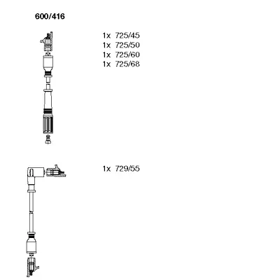 600/416 BREMI Комплект проводов зажигания (фото 1)