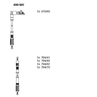 600/420 BREMI Комплект проводов зажигания (фото 1)