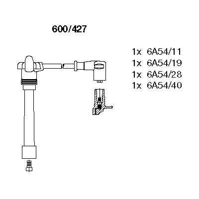 600/427 BREMI Комплект проводов зажигания (фото 1)