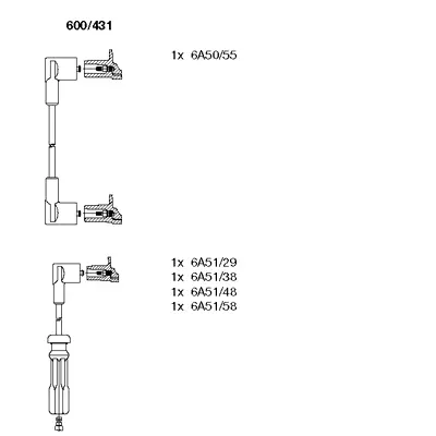 600/431 BREMI Комплект проводов зажигания (фото 1)
