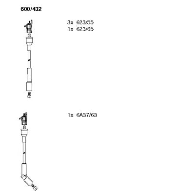 600/432 BREMI Комплект проводов зажигания (фото 1)