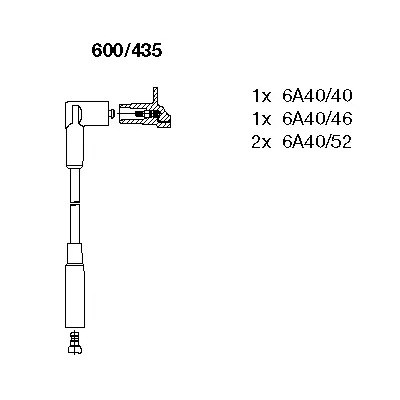 600/435 BREMI Комплект проводов зажигания (фото 1)