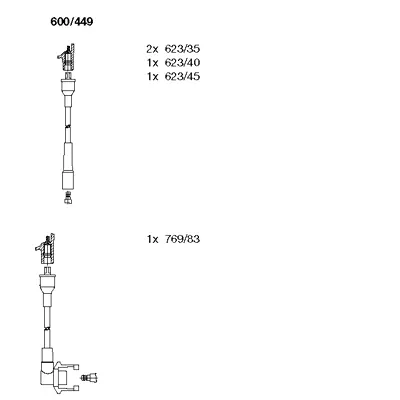 600/449 BREMI Комплект проводов зажигания (фото 1)
