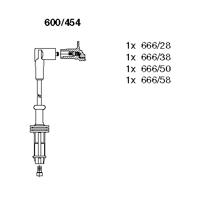 600/454 BREMI Комплект проводов зажигания (фото 1)