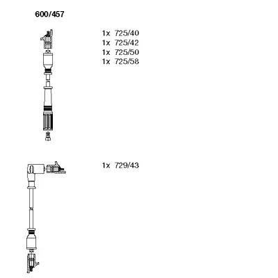 600/457 BREMI Комплект проводов зажигания (фото 1)