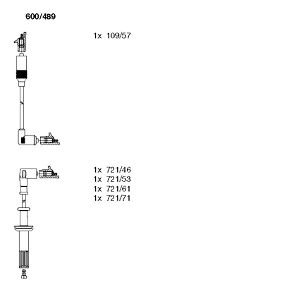 600/489 BREMI Комплект проводов зажигания (фото 1)