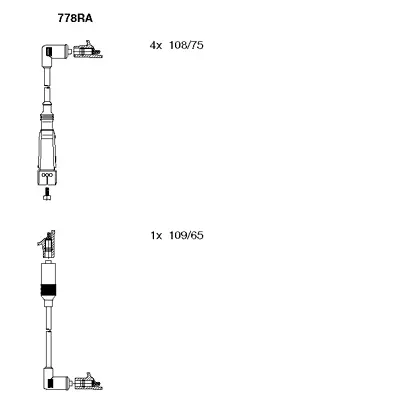 778RA BREMI Комплект проводов зажигания (фото 1)