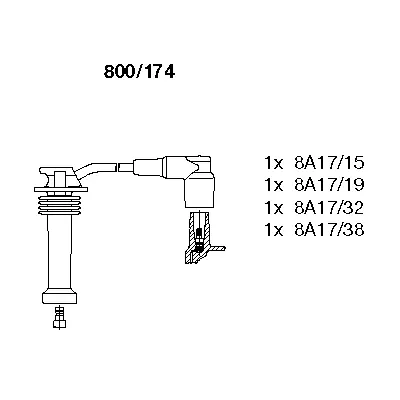 800/174 BREMI Комплект проводов зажигания (фото 1)
