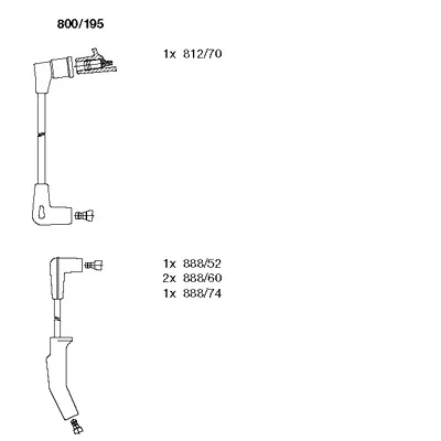 800/195 BREMI Комплект проводов зажигания (фото 1)