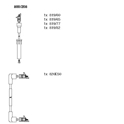 800/208 BREMI Комплект проводов зажигания (фото 1)