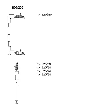 800/209 BREMI Комплект проводов зажигания (фото 1)