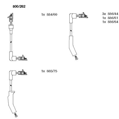 800/262 BREMI Комплект проводов зажигания (фото 1)