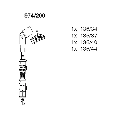 974/200 BREMI Комплект проводов зажигания (фото 1)
