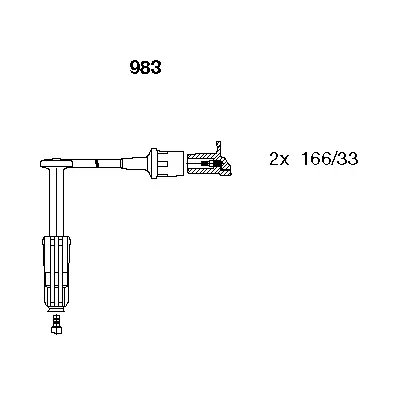 983 BREMI Комплект проводов зажигания (фото 1)