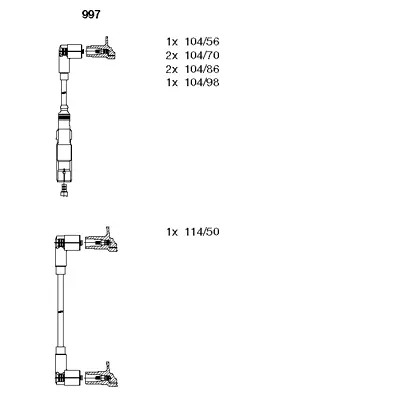 997 BREMI Комплект проводов зажигания (фото 1)