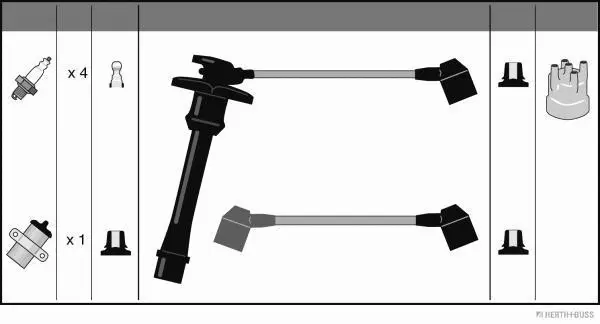 J5382020 HERTH+BUSS Комплект проводов зажигания (фото 1)