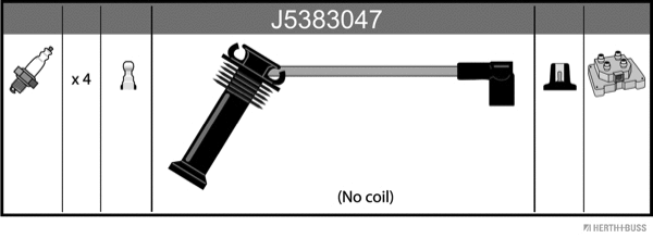 J5383047 HERTH+BUSS Комплект проводов зажигания (фото 2)