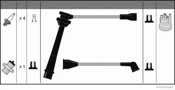 J5388006 HERTH+BUSS Комплект проводов зажигания (фото 1)