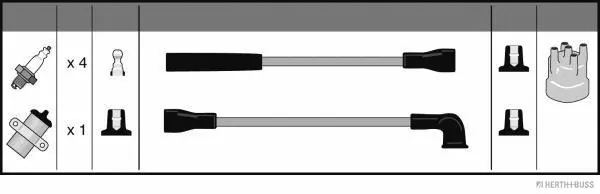 J5388016 HERTH+BUSS Комплект проводов зажигания (фото 1)