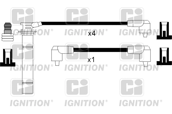 XC1050 QUINTON HAZELL Комплект проводов зажигания (фото 1)