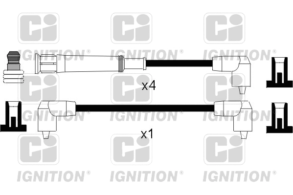 XC1100 QUINTON HAZELL Комплект проводов зажигания (фото 1)