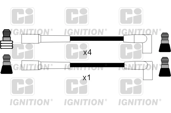 XC204 QUINTON HAZELL Комплект проводов зажигания (фото 1)
